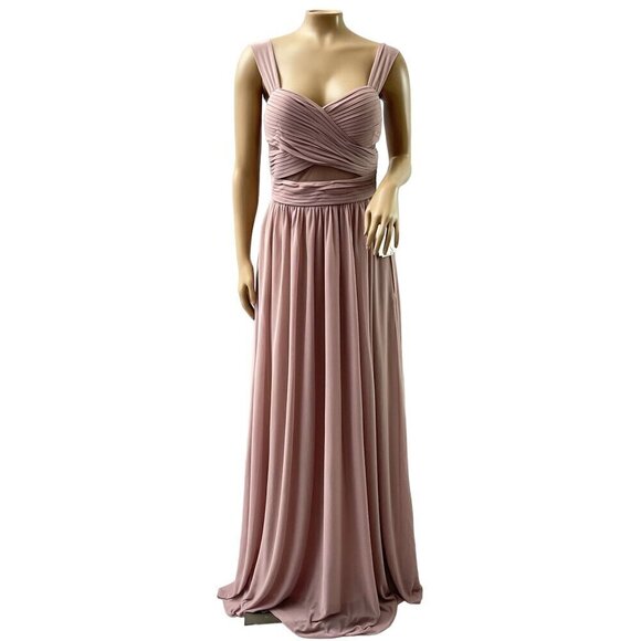 Birdy Grey Elsye Cut Out Mesh Mauve Maxi Formal Bridesmaid Dress Small NWT - Picture 4 of 15